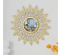 1 pièce Miroir mural en fer créatif, multifonctionnel pour canapé, miroir décoratif pour entrée, décoration murale moderne pour salon, meilleure décoration murale à la mode idéale en cadeau 40X40cm(10