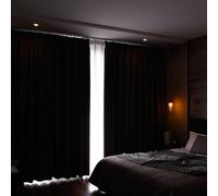 1 pièce morceau de Rideau unicolore à haute précision avec anneau supérieur isolé thermiquement, décoration maison minimaliste et polyvalente convient pour salon, chambre à coucher, rideau multifoncti