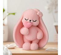 1 pièce Moule à bougie en silicone en forme de lapin et de cœur - Détaillé et facile à démouler, convient pour les bougies/résine/argile, moule en silicone cadeau de Pâques Moule en silicone en forme