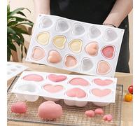 1 pièce Moule à gâteau en silicone en forme de cœur 8/15/35/42 cavités, moule à gâteau mousse en forme de cœur pour la Saint-Valentin, décoration de gâteau d'anniversaire de mariage, moule à dessert f