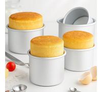 1 pièce Moule à gâteau rond droit et haut antiadhésif, 4/6/8 pouces, alliage d'aluminium avec traitement solaire, convient pour les fêtes, anniversaires, mariages, Saint-Valentin et autres occasions d