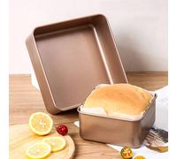 1 pièce Moule à gâteau vintage 6 po/8 po de forme carrée anti-adhésive, plateau de cuisson compatible avec le bain-marie et le four électrique avec papier huilé pour usage domestique S 6 pouces,M 8 po