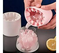 1 pièce Moule à glaçons en silicone rose cylindrique, grille de glaçons décompressée, mini bac à glaçons, moule à glaçons à pression facile à démouler, moule à glaçons portable et réutilisable, pour f