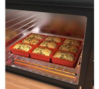 1 pièce Moule à pain de toast mini en silicone, moule de cuisson en silicone, moule à pain mini anti-adhésif, moule à pain en silicone à 9 cavités, parfait pour mini toast, gâteau, pain et pain de via