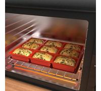 1 pièce Moule à toast mini en silicone, moule de cuisson en silicone, moule à pain mini anti-adhésif, moule à pain en silicone à 9 cavités, parfait pour faire des toasts mini, des gâteaux, du pain et