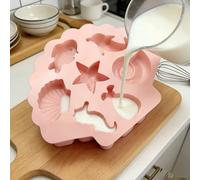 1 pièce Moule de cuisson en silicone Monde Océan, moule à glaçons, chocolat et bonbons, résistant à la chaleur jusqu'à 220°C Silicone