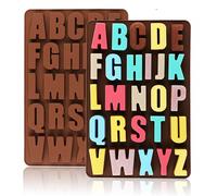 1 Pièce Moule En Silicone Avec 26 Grandes Lettres Alphabet Crayon Plateaux De Glaçons En Jelly De Chocolat, Moules En Silicone En Forme De Lettre Pour Savon Fait Main, Outils De Décoration De Gâteau T