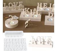 1 pièce Moule en silicone de 26 cavités en forme d'alphabet, pour artisanat de table DIY, fête, mariage, décoration de bureau et de maison A01,B01Silicone
