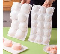1 pièce Moule en silicone en forme de cœur avec 8/15/35 cavités, moule à chocolat, bonbon, gelée et dessert fait main, outil de décoration de gâteau, moule de cuisson en silicone en forme de cœur pour