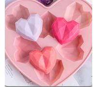 1 pièce Moule en silicone en forme de cœur - Parfait pour le fondant, le chocolat, la décoration de gâteau, la fabrication de savon et la création de bougies - Accessoires de cuisine et ustensiles de 