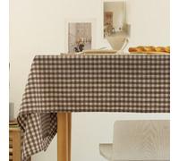 1 pièce Nappe à carreaux vintage, nappe rectangulaire de style ferme pour salle à manger, table de café, commode de chevet, fond pour photographie 100*140,140*140,140*180,140*220,140*200,140*300,140*2