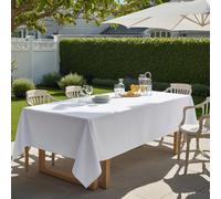 1 pièce Nappe blanche élégante et résistante aux plis, pour Halloween, Noël, anniversaire et plus. Nappe de table en polyester, convenant pour pique-nique en plein air, mariage, camping et décoration 