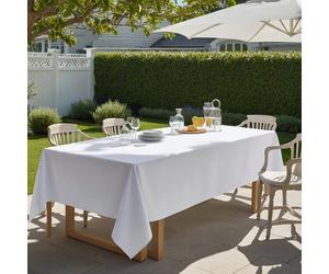 1 pièce Nappe blanche élégante et résistante aux plis, pour Halloween, Noël, anniversaire et plus. Nappe de table en polyester, convenant pour pique-nique en plein air, mariage, camping et décoration 