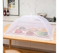 1 pièce Nappe blanche pliable, housse anti-poussière pour la maison, la cuisine et la protection alimentaire en extérieur L,M,S,XL,Crochet de rangement - 1 piècePolyester