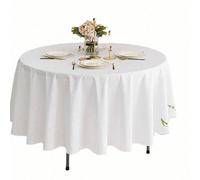 1 pièce Nappe de table ronde de couleur unie, Couverture de table à manger pour la décoration de la maison 140 cm Round,180cm round,90cm Round,220cm Round,300 cm rondPolyester
