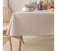 1 pièce Nappe en lin de couleur unie, nappe rectangulaire épaisse imperméable et anti-taches, couverture de table minimaliste et moderne pour table à manger/table basse 90*90cm,140*140cm,140*220cm,140