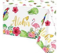 1 pièce, Nappe hawaïenne Luau Feuilles de palmier tropical Nappe Hawaii Jetable Rectangulaire Couvertures de table Pour anniversaire, mariage, cocktail, fête Tiki, rentrée scolaire, Saint-Valentin 180