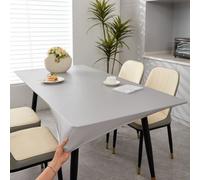 1 pièce Nappe imperméable, couleur unie, anti-taches, luxueuse et , pour table à manger, table basse, bureau, anti-poussière, housse de protection réutilisable 60*60,90*90,90*150,60*120,90*140,80*120,