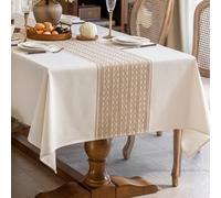 1 pièce Nappe jacquard déperlante, en tissu de polyester, motif épi de blé, rectangulaire/carrée, convient pour restaurant, salon, décoration de table à manger, lavable en machine 140*140,140*180,140*