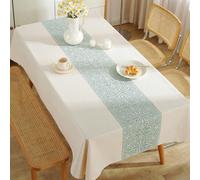 1 pièce Nappe jacquard imperméable, en tissu de polyester, rectangulaire ou carrée, convient pour la salle à manger, le salon, lavable 140*140,140*180,140*220,140*200,140*300,100*160,140*260,140*280gr