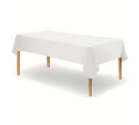 1 pièce Nappe jetable en PE de couleur unie 137x183cm/137x274cm pour anniversaire, mariage, Noël. Couverture de table rectangulaire décorative à essuyer 137*183Polyéthylène