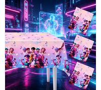 1 pièce Nappe jetable thème K-Pop pour la fête du groupe de filles , décoration de maison et de fête, style aléatoire Taille UniquePolyéthylène