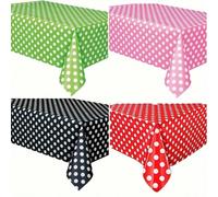 1 pièce Nappe, nappe en plastique à pois jetable imperméable, nappe de table de pique-nique. Nappe pour fête d'anniversaire, Thanksgiving, mariage, barbecue, remise de diplôme, pique-nique rose,blue,r