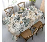 1 pièce Nappe rectangulaire imprimée de feuilles de palmier tropicales Morandi, antidérapante et résistante à l'usure, décoration essentielle pour restaurant nordique / maison bohème / B&B de luxe / s