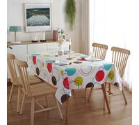1 pièce Nappe ronde en PVC + tissu non tissé, style minimaliste classique, imperméable et facile à nettoyer 100*140,140*140,140*180,140*220,60*60,120*120,100*100graphiquePolychlorures de vinyle