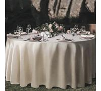 1 pièce Nappe ronde en satin de couleur unie, convient pour les mariages, les fêtes, les banquets 180 cm rond,300 cm rond,140 tours,40*40cm,90 cm rond,220 cm rond,2 pièces - 300 cm rond,270 tours,2 pi