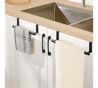 1 pièce Noir Seul Tige Porte-serviette Armoire Porte Dos type Support Suspendu Serviette Tige L,MAcier inoxydable
