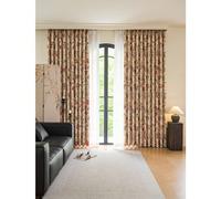 1 pièce Nouveau rideau occultant vintage européen à fleurs noires et dorées, style de suspension 3-en-1 pour la ferme, la villa, le balcon, le salon, la décoration de la chambre à coucher 1 pièce 140 