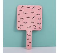 1 pièce Nouveau style Miroir de maquillage portable à poignée avec imprimé dessin animé tout-sur-tout, mini miroir haute définition, pratique pour une utilisation mobile, s'adapte au sac à main, maqui