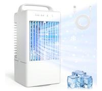 1 pièce Nouveau ventilateur humidificateur de bureau, hauteur 11,65 pouces, climatiseur portable, ventilateur humidificateur, ventilateur électrique USB, ventilateur de refroidissement à l'eau, air fr