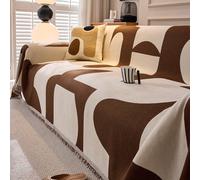 1 pièce Nouvelle housse de canapé anti-griffure pour chat, sensation de luxe, convient à toutes les saisons, couverture de canapé avec décoration circulaire 180cm*230cm,180cm*260cm,130cm*180cm,180cm*3