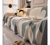 1 pièce Nouvelle housse de canapé anti-griffure pour chat, sensation de luxe, convient à toutes les saisons, couverture de canapé avec décoration circulaire 180cm*230cm,180cm*260cm,130cm*180cm,180cm*3