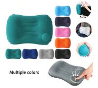 1 pièce Oreiller cervical gonflable multifonctionnel, pliable et portable, avec système de gonflage par simple pression. Idéal pour les voyages, la maison, le bureau et le camping, parfait pour un rep