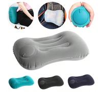 1 pièce Oreiller gonflable multifonctionnel pour les voyages, la maison, le travail et le camping, pliable et portable, oreiller de cou de type pression pour un sommeil confortable n'importe où Polych