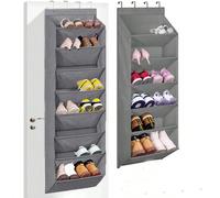 1 pièce Organisateur de chaussures par-dessus la porte, Étagère à chaussures suspendue à 6/8 niveaux, Convient pour plusieurs paires, Grandes poches profondes pour le rangement des chaussures, Convien