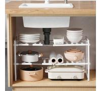 1 pièce Organisateur sous l'évier pour cuisine, étagère de rangement pour salle de bain, étagère de plan de travail pour four, micro-ondes, organisation de cuisine M,SPolypropylène
