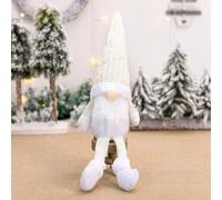 1 pièce Ornement de gnome de Noël, gnome de Père Noël sans visage en polyester blanc, décoration de table, décoration de fête de Noël, présentation de table, ornement de Noël, fournitures de fête de N