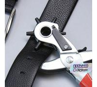 1 pièce Outil à Perforer Multifonctionnel pour Ceinture, Outil à Perforer le 8,5" Robuste 6 Tailles Perforateur de Ceinture Tournant à Main pour Ceintures, Bracelets de Montre, Sangles, Colliers de Ch