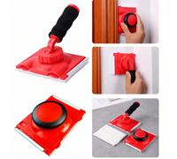 1 pièce Outil de bordure de peinture de précision, brosse de bordure de peinture au latex avec tampon en maille de fibre, poignée rotative, outil de bordure de peinture facile à saisir pour les murs, 