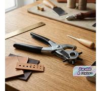 1 pièce Outil poinçon de ceinture multifonction, outil poinçon de trou 21,6 cm robuste 6 tailles poinçon rotatif pour ceintures, bracelets de montre, sangles, colliers de chien, selles, chaussures, ti