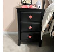 1 pièce Pack Céramique Vintage Floral Rose Commode Placard Cuisine Placard Deawer Boutons Poignée Décor Tire Vis (Rose Rouge Blanc Violet Jaune) Taille Uniqueporcelaine