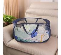 1 pièce Panier à linge pliable avec séparation sec et humide et poignée, extra-large, multi-compartiments, séparation des couleurs sombres et claires, convient pour les grandes familles, vêtements apr