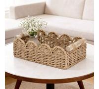 1 pièce Panier de rangement décoratif en corde de papier style bohème, convient pour la maison, le salon, la chambre, les étagères de salle de bain, la table basse, pour ranger les mouchoirs, les vase