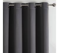 1 pièce Panneau de rideau opacifiant en polyester de couleur unie, rideau occultant et thermique isolé pour la décoration du salon/chambre à coucher, gris foncé 100*200,150*200,132*46,150*250,132*160,