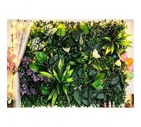 1 pièce Panneau mural de plante artificielle, écran de confidentialité en fausse herbe, décoration de maison, d'intérieur, de jardin extérieur, d'arrière-cour, fond de mur végétal vert, DIY mariage, S