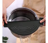 1 pièce Passoire à clip, passoire en plastique, entonnoir pour casserole, filtre alimentaire en forme de croissant, tamis de drainage, résistant à la chaleur pour pâtes, légumes, fruits, ustensiles de